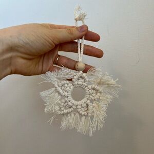 Handcrafted Cream Snowflake Ornament